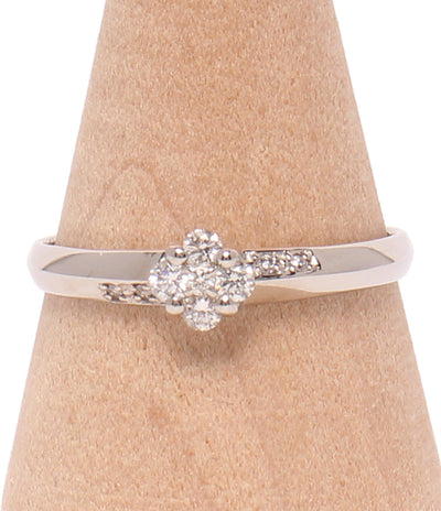 美品 リング 指輪 Pt900 ダイヤ 0.20ct レディース SIZE 19号