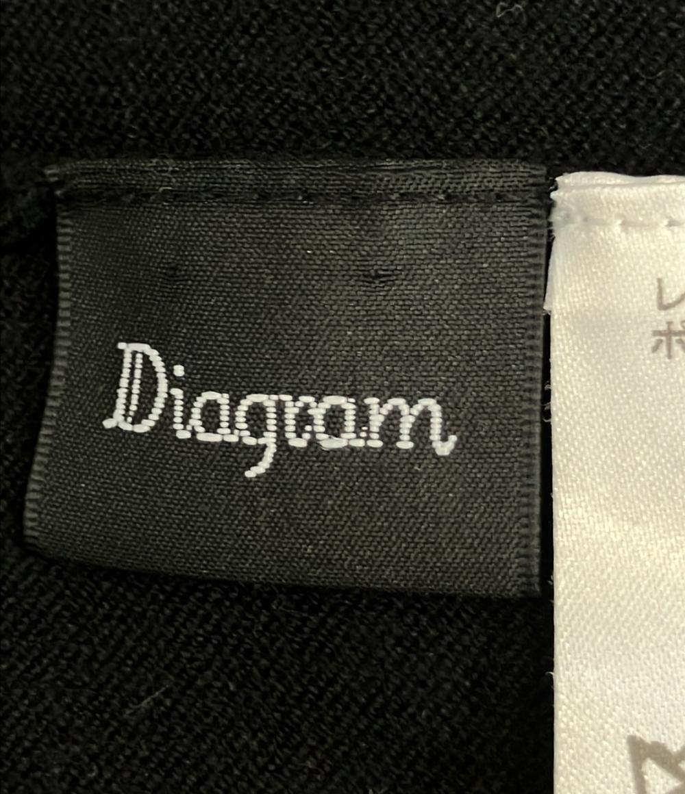 Diagram 長袖ワンピース タグ付き バイカラーストレートニットOP 0325433329-00 レディース SIZE 36 (S) ダイアグラム