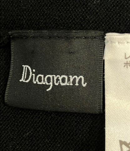 Diagram 長袖ワンピース タグ付き バイカラーストレートニットOP 0325433329-00 レディース SIZE 36 (S) ダイアグラム