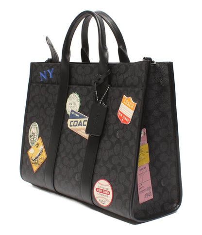 美品 コーチ 2wayトートバッグ ショルダーバッグ 斜め掛け シグネチャー CBF12 メンズ COACH