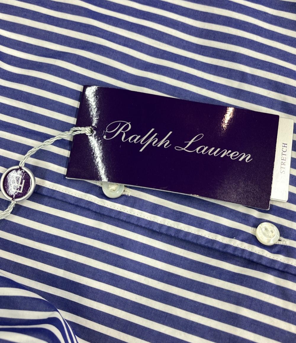 美品 RALPH LAUREN 長袖シャツ タグ付き ストライプ スタンドカラー