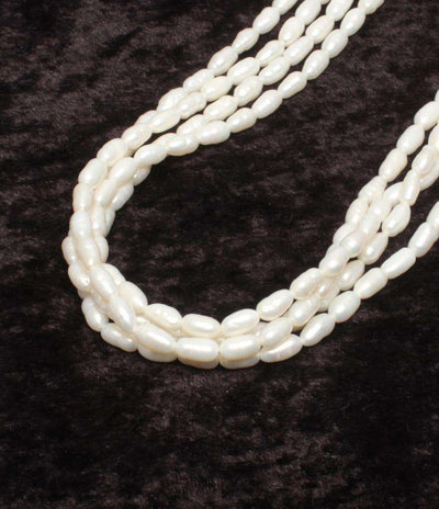 4連ネックレス 淡水パール レディース