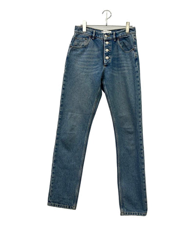 BALENCIAGA デニムパンツ 17年 ハイウエスト ストレート ボタンフライ Tube Straight Leg Jeans 480014 レディース SIZE 38 (S) バレンシアガ