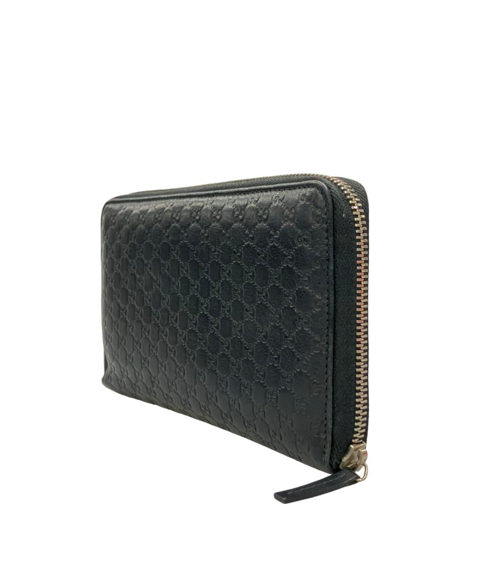 【正規品】 美品 GUCCI シマ マイクロ 長財布 グッチシマ グッチ財布 GUCCI ラウンドファスナー長財布 メンズ