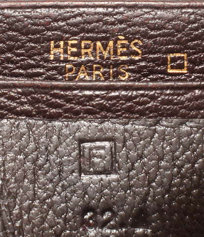 HERMES 長財布 ゴールド金具 □F刻印 クロコダイル アリゲーター ベアンスフレ レディース エルメス