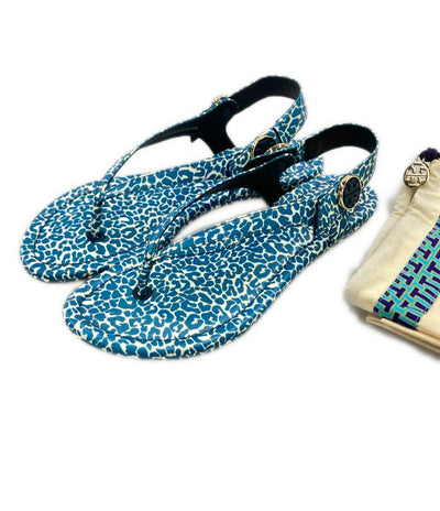 美品 Tory Burch サンダル レオパード柄 レディース SIZE 5.5 M トリーバーチ