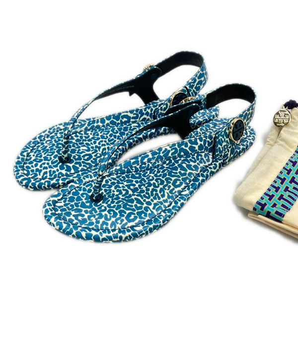 美品 Tory Burch サンダル レオパード柄 レディース SIZE 5.5 M トリーバーチ