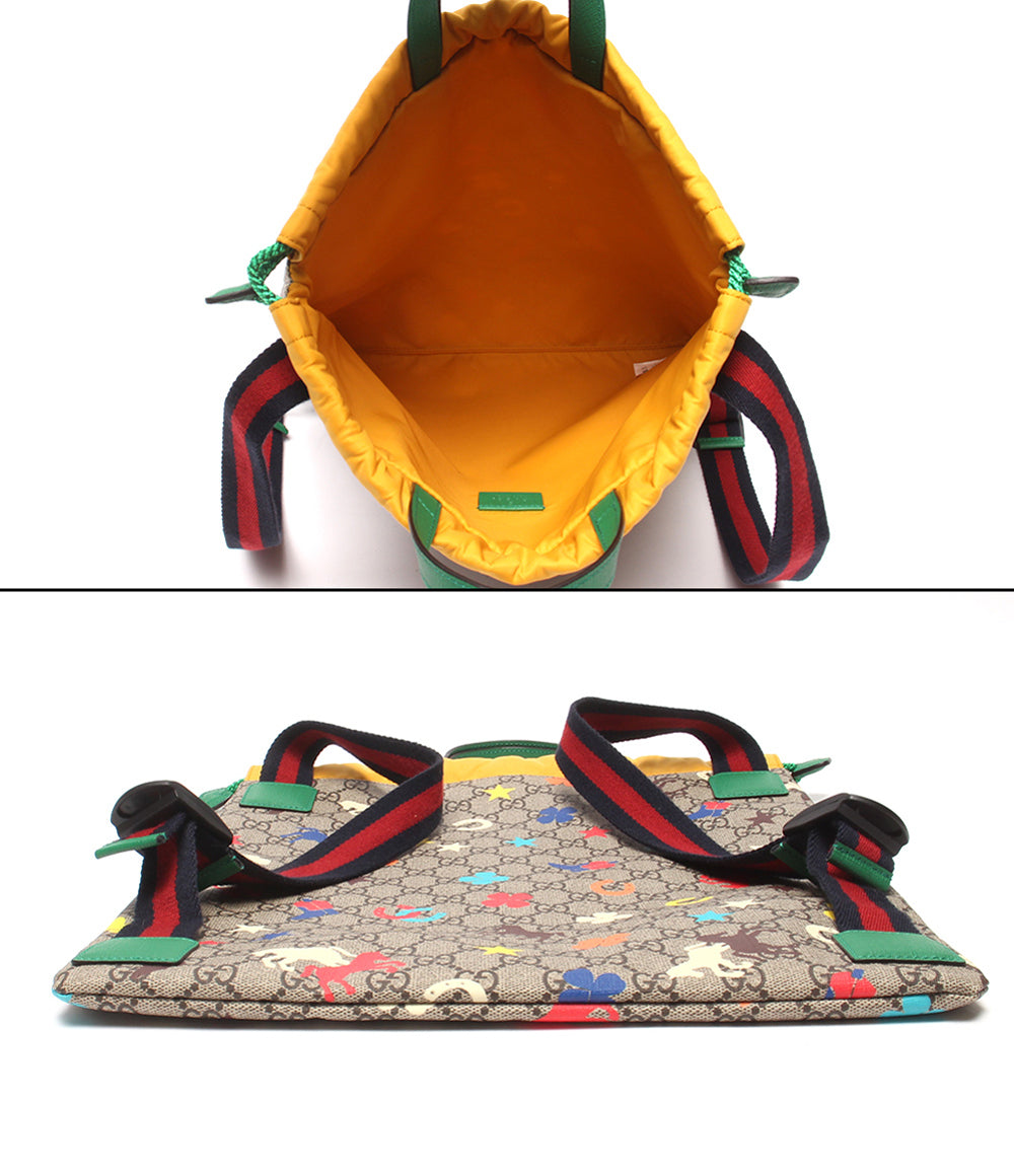 美品 GUCCI リュック ナップザック チルドレンズ GGスプリーム 550775 622011 レディース グッチ