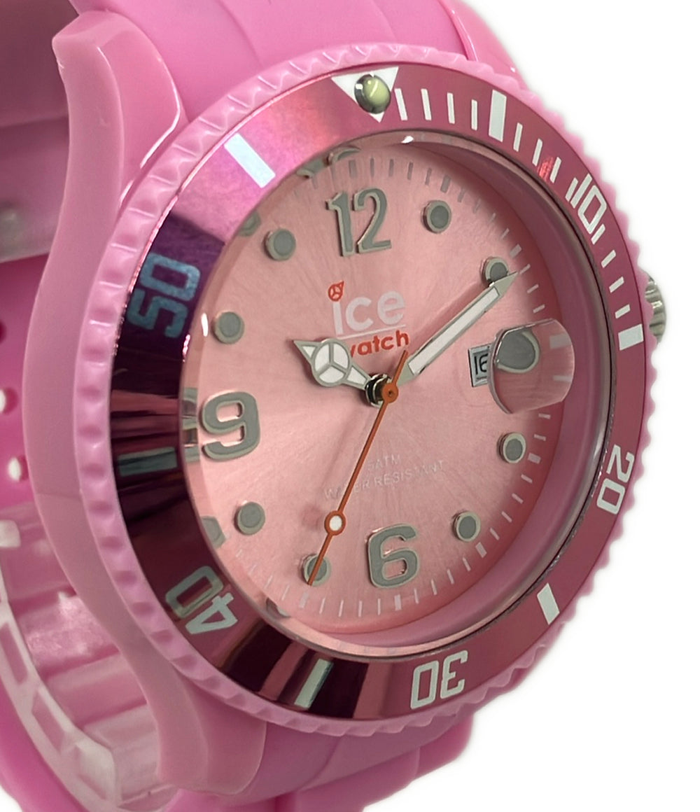 美品 ice watch 腕時計 クオーツ ピンク レディース メンズ アイスウォッチ