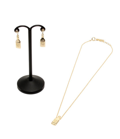 美品 ネックレス ピアス 2点セット 名探偵コナン 赤井秀一 RYE レディース