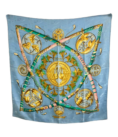 HERMES スカーフ シルク100% カレ90 DAIMYO PRINCES DU SOLEIL LEVANT レディース エルメス