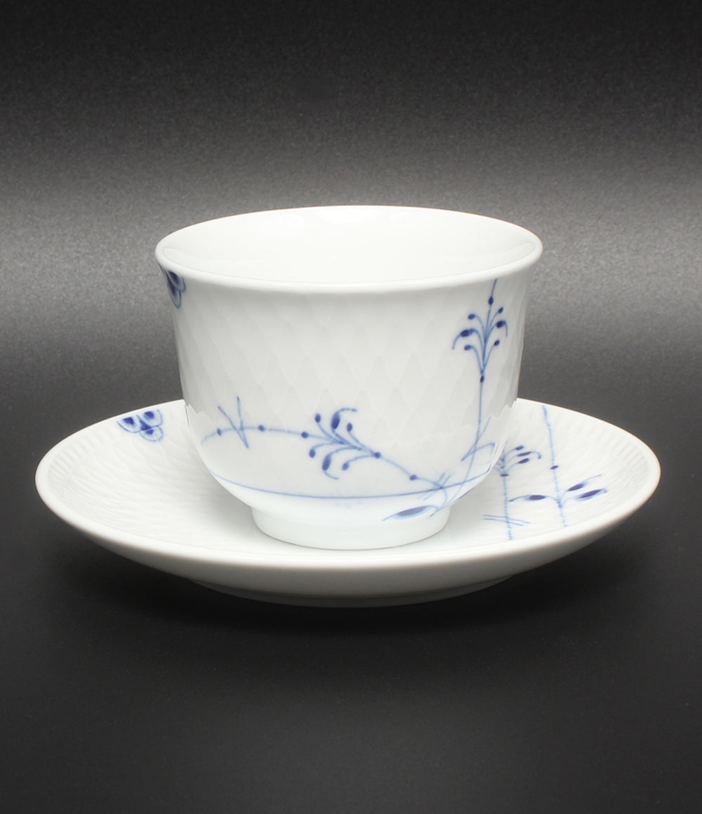美品 Royal Copenhagen ティーセット 4客 ブルーパルメッテ ロイヤルコペンハーゲン