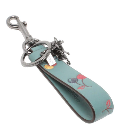 美品 コーチ キーリング チャーム カラビナ 恐竜モチーフ チェリー柄 レディース COACH