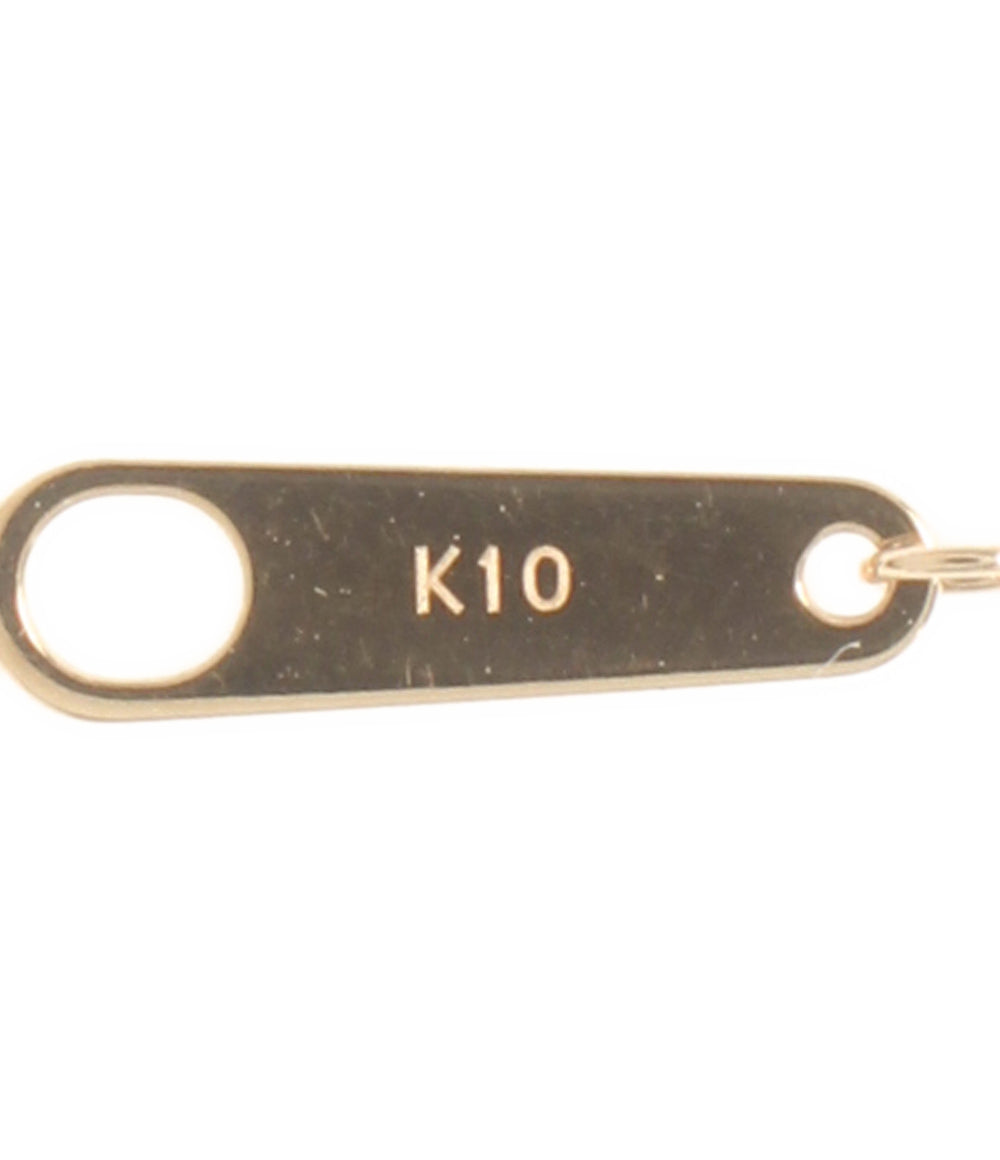 美品 agete ネックレス K10 ダイヤ0.03ct レディース アガット
