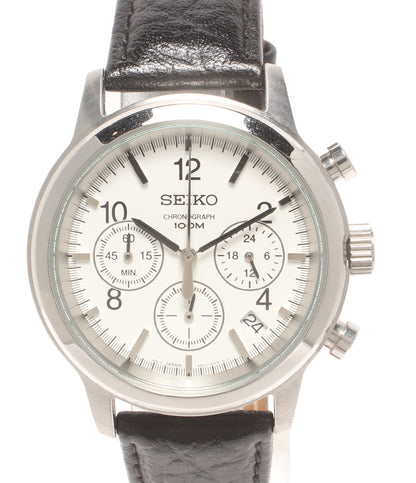 SEIKO 腕時計 クオーツ ホワイト 6T63-00A0 メンズ セイコー
