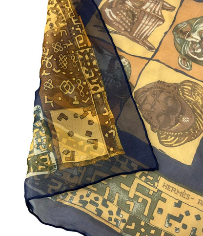 美品 エルメス スカーフ カレ45 シルク100% ペルソナ PERSONA レディース HERMES