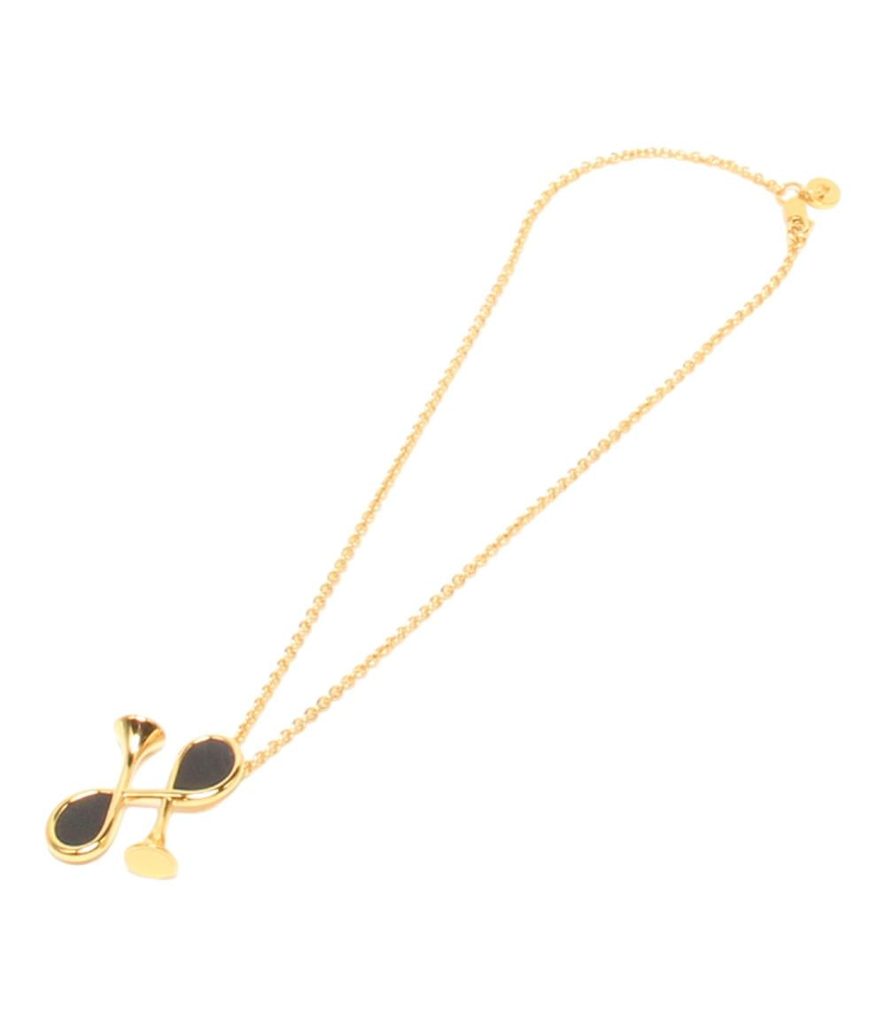 美品 HERMES ネックレス コルH ゴールド金具 レディース エルメス