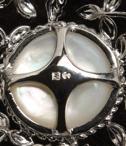 美品 TASAKI ブローチ ペンダントトップ SV マベパール 16.6mm トリモチーフ レディース タサキ