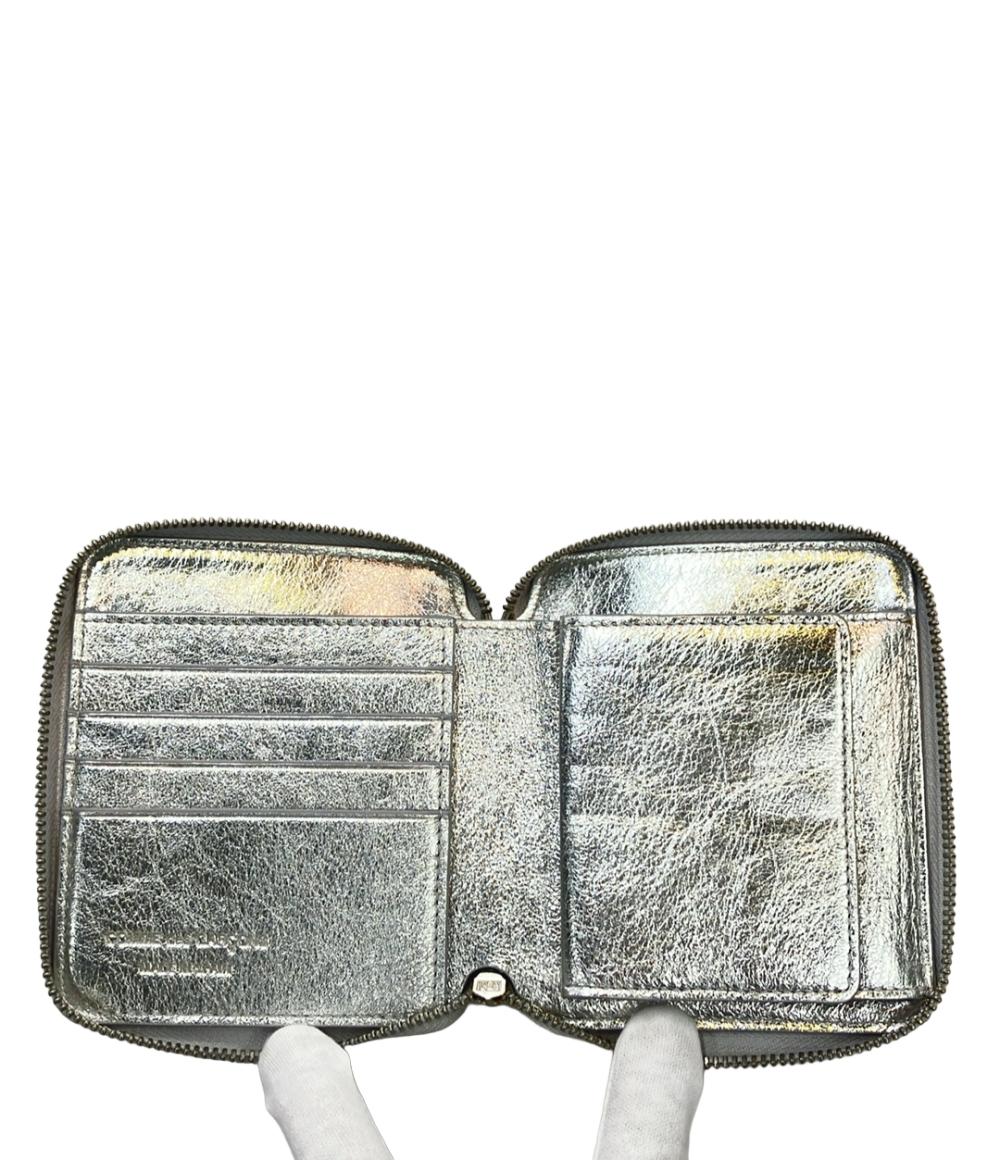 COMME des GARCONS ラウンドファスナー二つ折り財布 牛革 レディース コムデギャルソン