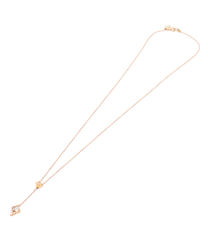 美品 STAR JEWELRY ネックレス K18 アクアマリン ダイヤ 0.06ct レディース スタージュエリー