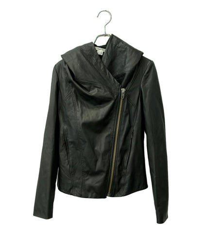 HELMUT LANG レザージャケット ブルゾン シープスキン フーディ ライダース 16-5304151 レディース SIZE P (XS) ヘルムートラング
