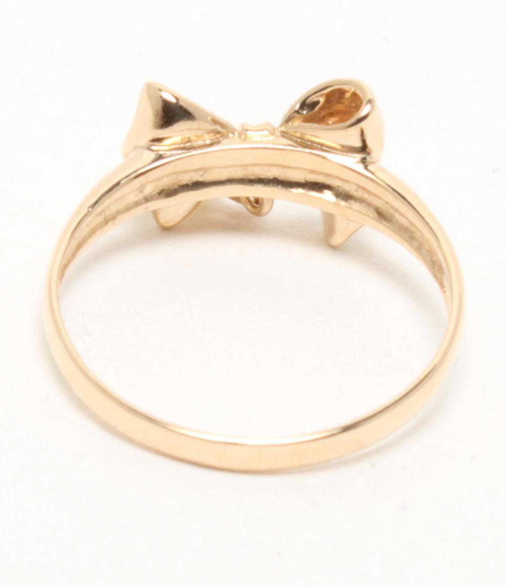 リング 指輪 K10 ベビーパール リボンモチーフ レディース SIZE 9号