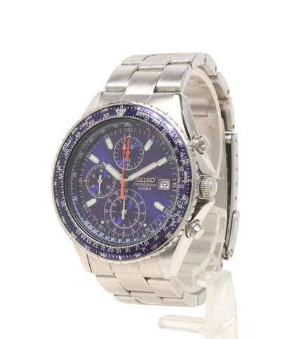 SEIKO 腕時計 パイロット クオーツ ブルー系 7T92-0CF0 メンズ セイコー