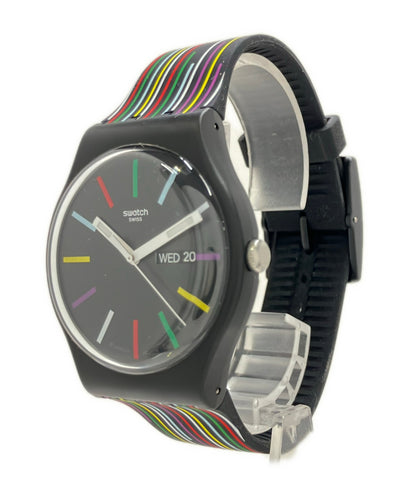 Swatch 腕時計 クオーツ ブラック メンズ スウォッチ