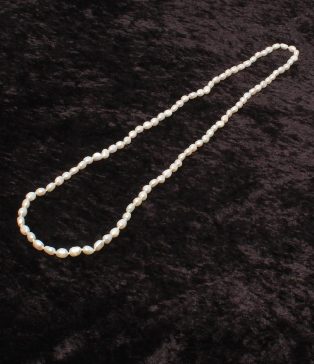 ロングネックレス 淡水パール レディース