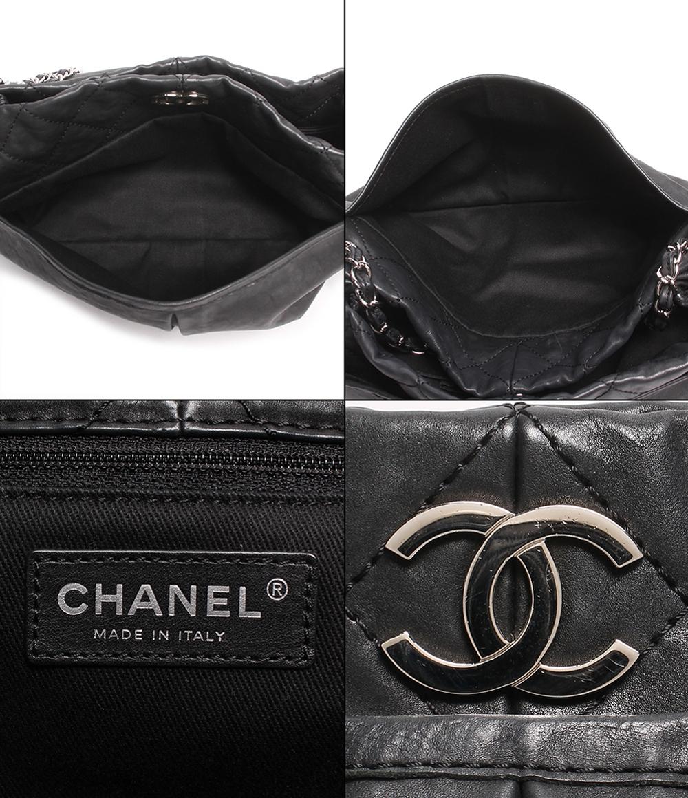 シャネル チェーンレザートートバッグ ショルダーバッグ ココマーク シルバー金具 マトラッセ 20番台 レディース CHANEL