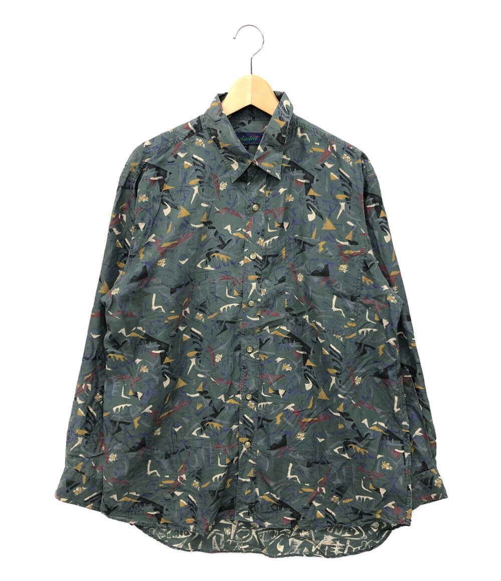 長袖シャツ 総柄 シルク100%       メンズ SIZE L (L) Volador UOMO