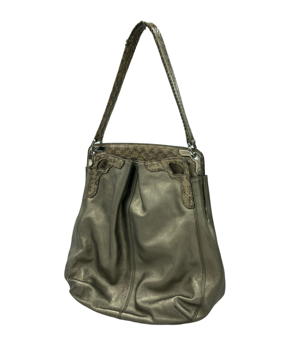 カルティエ パイソンレザーワンショルダーバッグ 肩掛け レディース Cartier