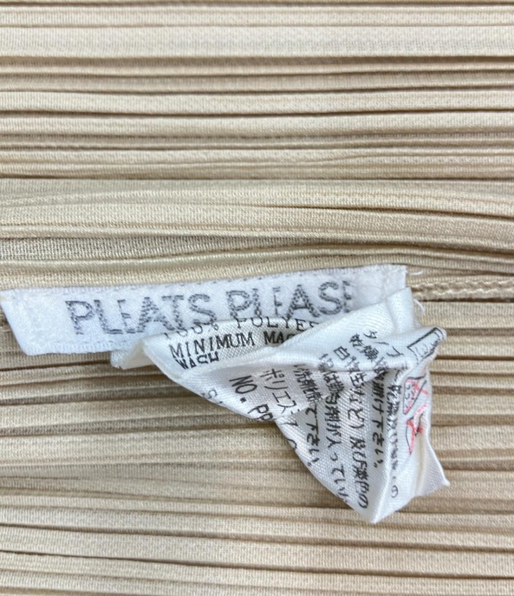 PLEATS PLEASE 長袖Tシャツ カットソー プリーツ加工 ボトルネック PP04-JK604 レディース SIZE 3 (L) プリーツプリーズ