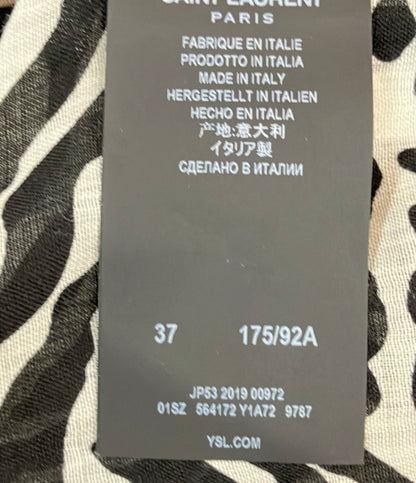 SAINT LAURENT 長袖シャツ 薄手 ゼブラ 564172 メンズ SIZE 37 (S) サンローラン
