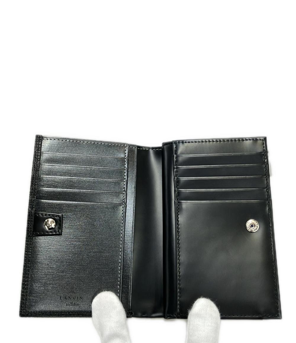 美品 LANVIN en Bleu 二つ折り財布 本革 メンズ ランバンオンブルー