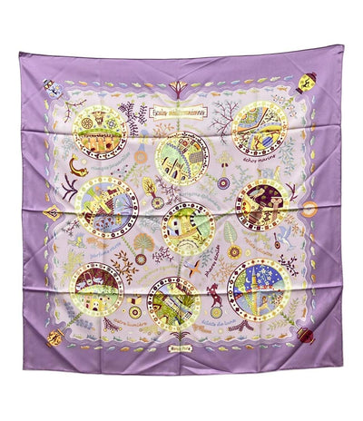 エルメス スカーフ カレ90 シルク 100% 地中海の港町 レディース HERMES