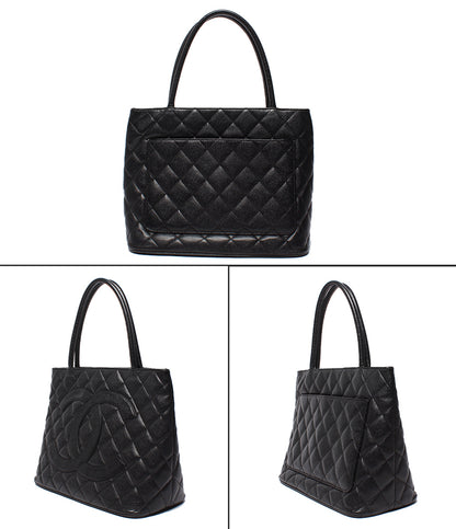 CHANEL トートバッグ ハンドバッグ シルバー金具 6番台 マトラッセ キャビアスキン 復刻 ココマーク A01804 レディース シャネル