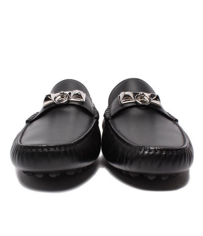 美品 HERMES モカシンローファー ドライビングシューズ シルバー金具 アーヴィング メドール H141251ZH メンズ SIZE 40 (26.5cm) エルメス