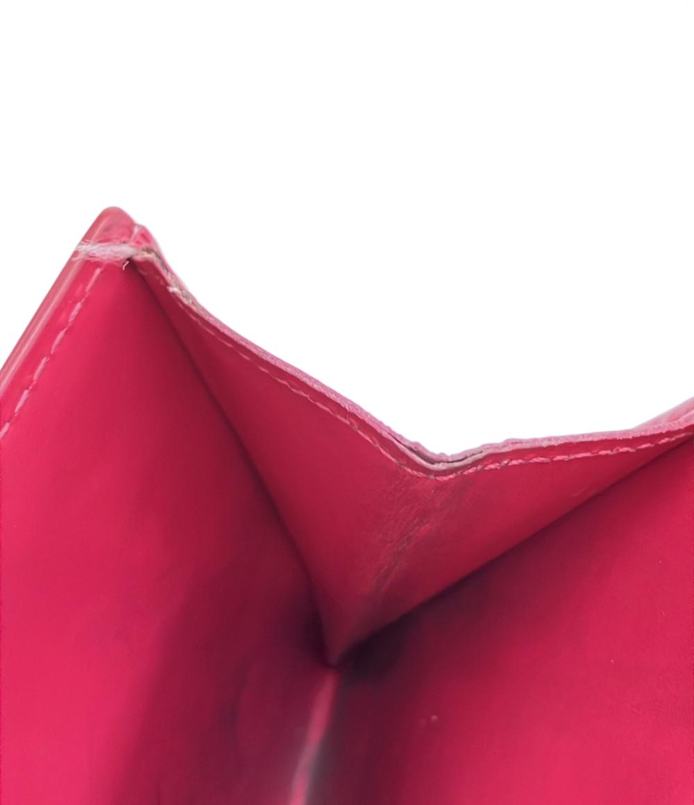 訳あり LOUIS VUITTON Wホック 二つ折り財布 ポルトモネビエカルトクレディ ヴェルニ M91248 レディース ルイ・ヴィトン