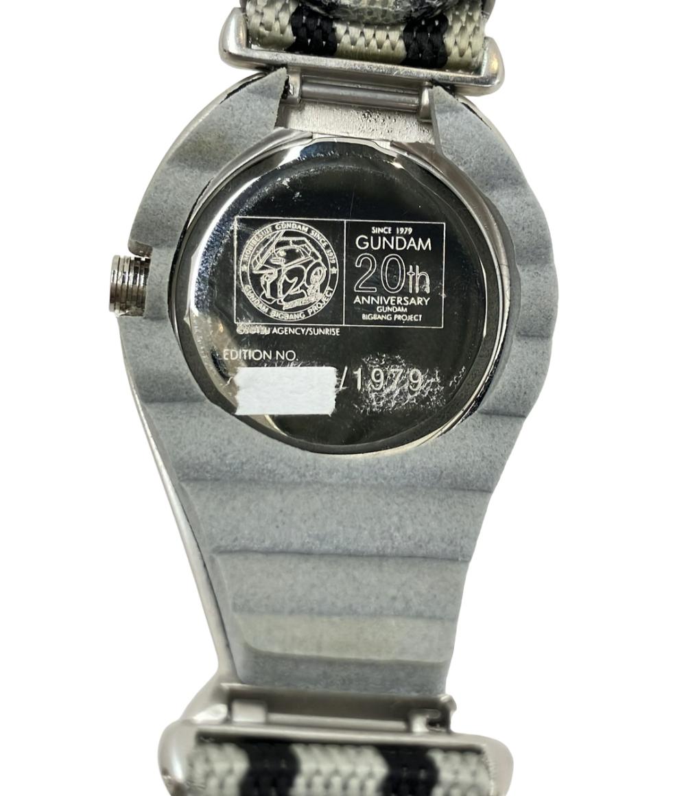 腕時計 機動戦士ガンダム RX-78-2モデル 20周年記念 クオーツ シルバー メンズ