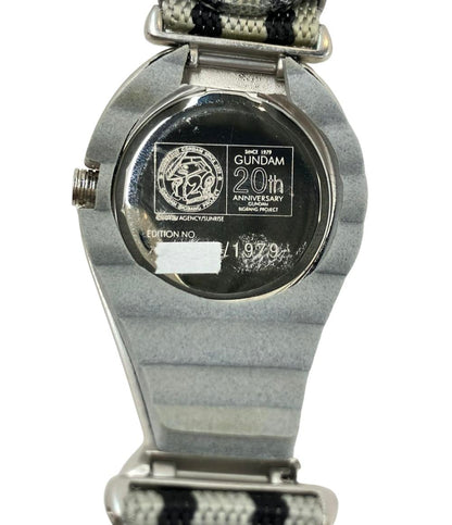 腕時計 機動戦士ガンダム RX-78-2モデル 20周年記念 クオーツ シルバー メンズ