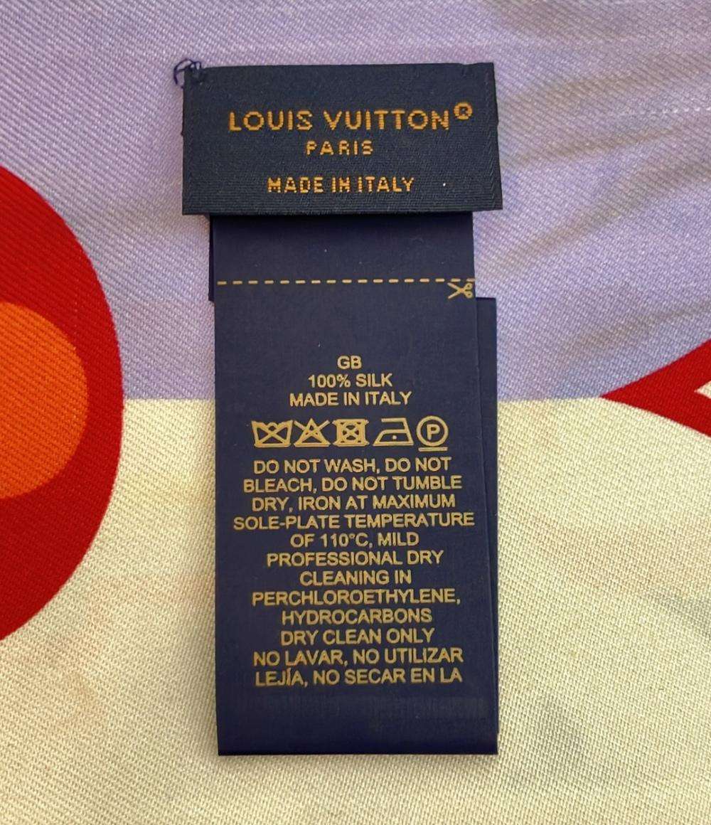 訳あり LOUIS VUITTON スカーフ シルク100% バンドー LV アンロックト M76675 レディース ルイ・ヴィトン