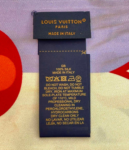 訳あり LOUIS VUITTON スカーフ シルク100% バンドー LV アンロックト M76675 レディース ルイ・ヴィトン