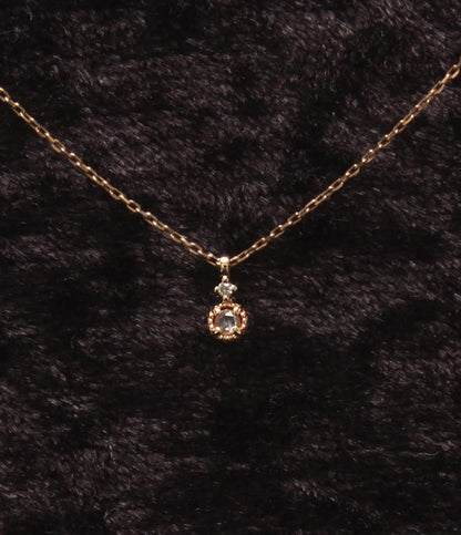 美品 アガット ネックレス K10 ダイヤ 0.02ct レディース agete