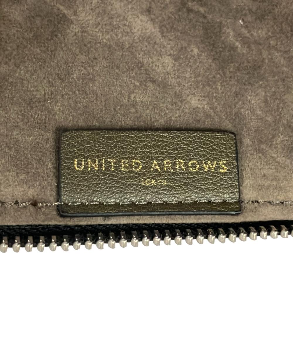 美品 ユナイテッドアローズ クラッチバッグ マイクロファイバー コンビ メンズ UNITED ARROWS