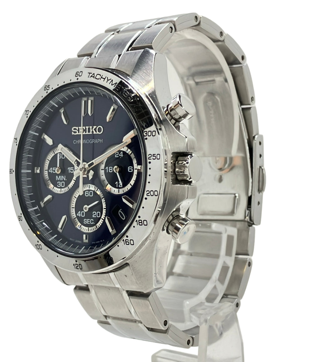 SEIKO 腕時計 クオーツ ネイビー 8T63-00D0 メンズ セイコー