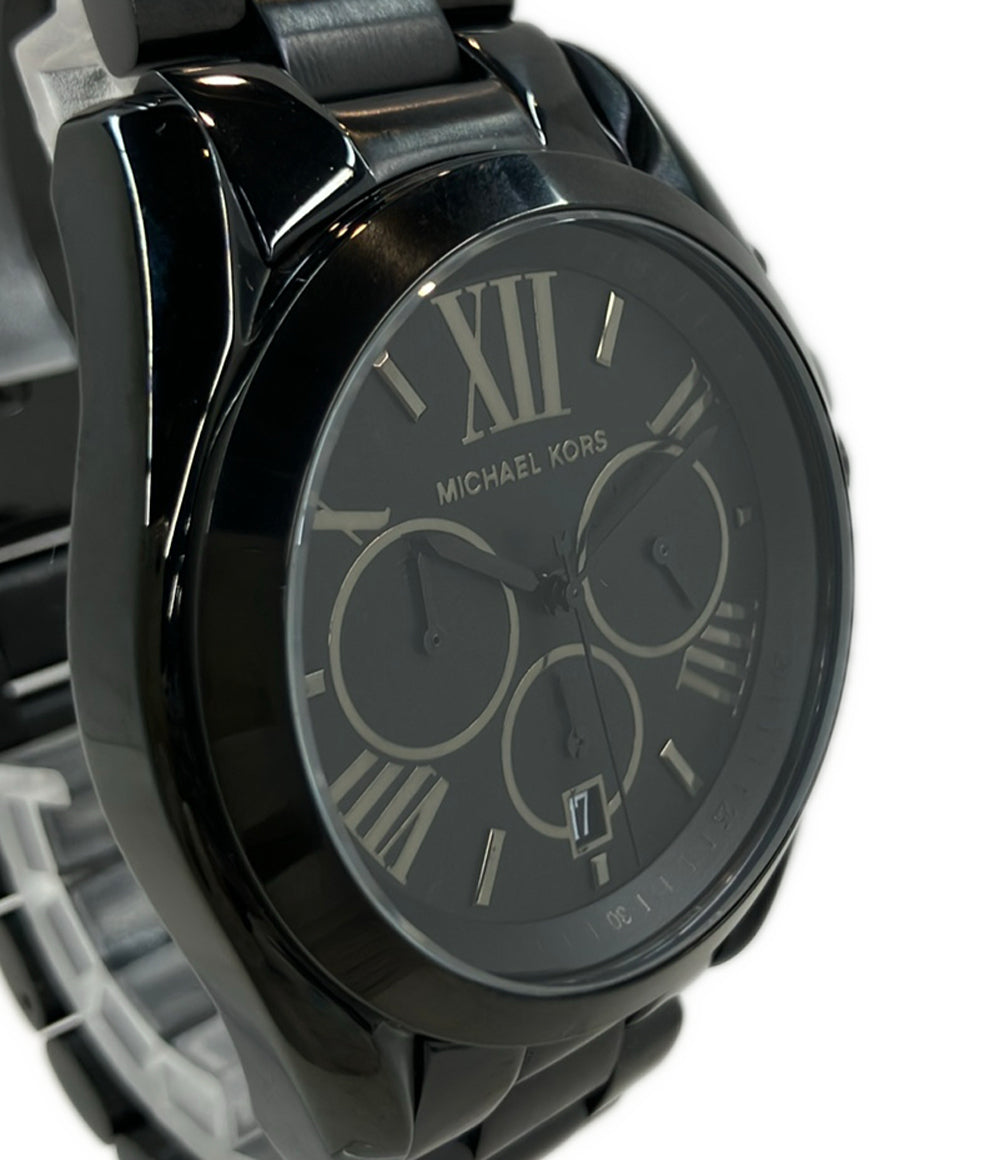 美品 MICHAEL KORS 腕時計 クオーツ ブラック MK5550 メンズ マイケルコース