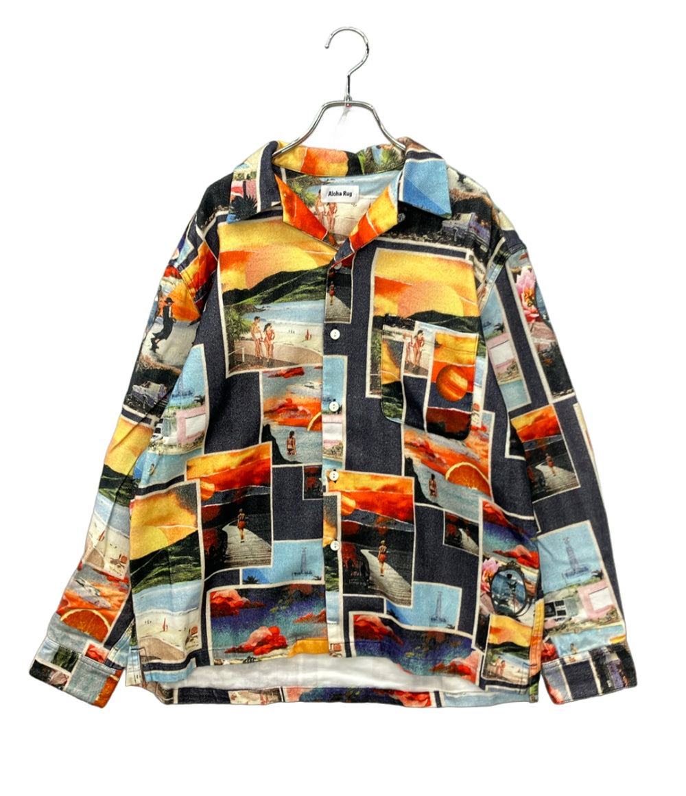美品 Aloha Rug 長袖シャツ chess メンズ SIZE 1 アロハラグ