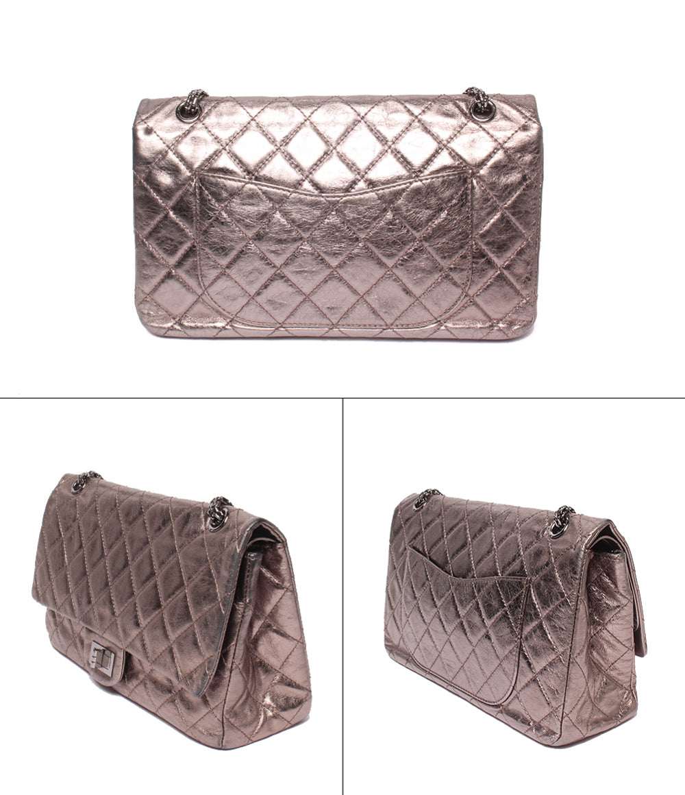 CHANEL ショルダーバッグ 肩掛け 斜め掛け ダブルチェーン ダブルフラップ シルバー金具 12番台 2.25 レディース シャネル
