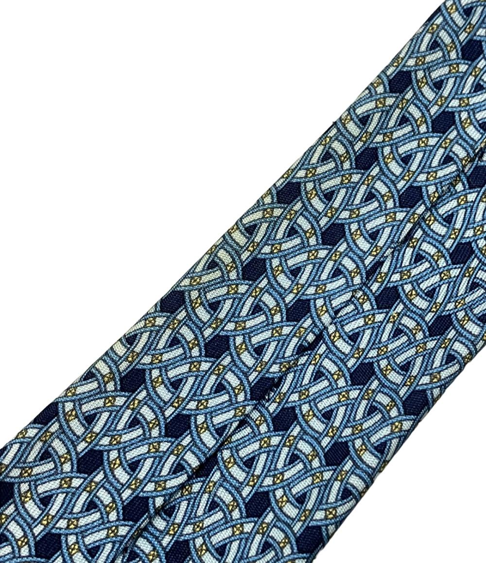 HERMES ネクタイ シルク100% メンズ エルメス
